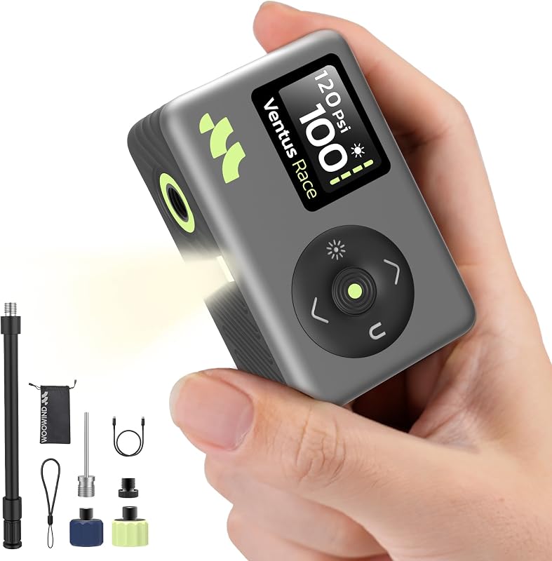 Mini Pompa Per Bicicletta, Gonfiaggio rapido in 50s, 8,3 BAR, LED
