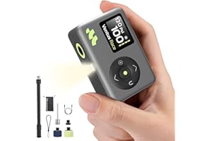 Woowind Mini Bike Pump, 50s Fast Inflation, Electric Bike Pump - 120 PSI, Tire Pressure Gauge and Inflator, Portable Tire Inf