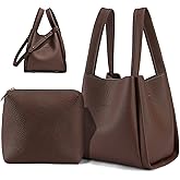 VMEECARL Small Bucket Bags for Women, Trendy Vegan Leather Mini Crossbody Handbag with Adjustable Shoulder Strap