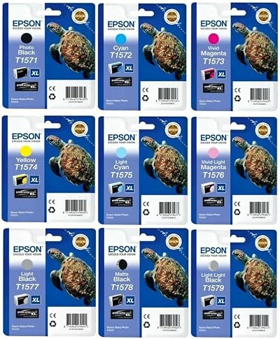Epson T1571-T1579 Ink Cartridge Multipack for Stylus Photo R3000 (New)