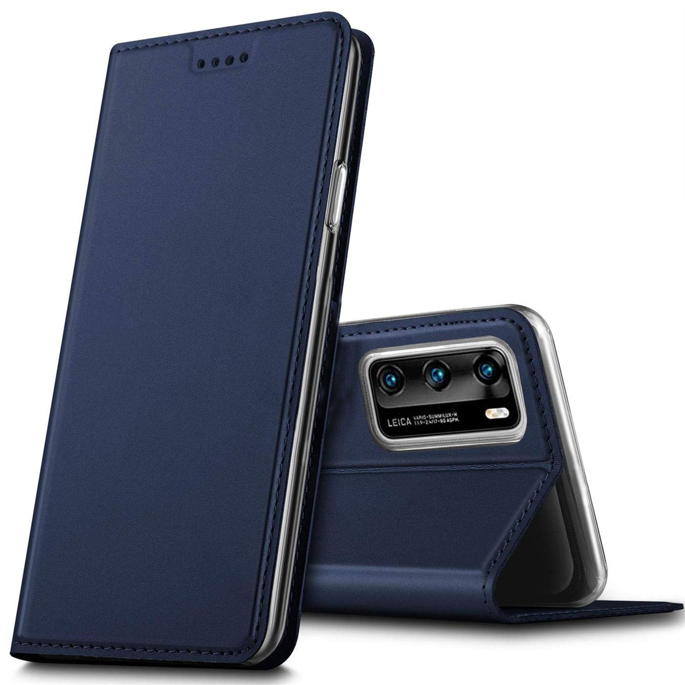 Verco Case compatible with Huawei P40, Flip Wallet Cover with Magnetic Closure for Huawei P40 Phone Case - blue