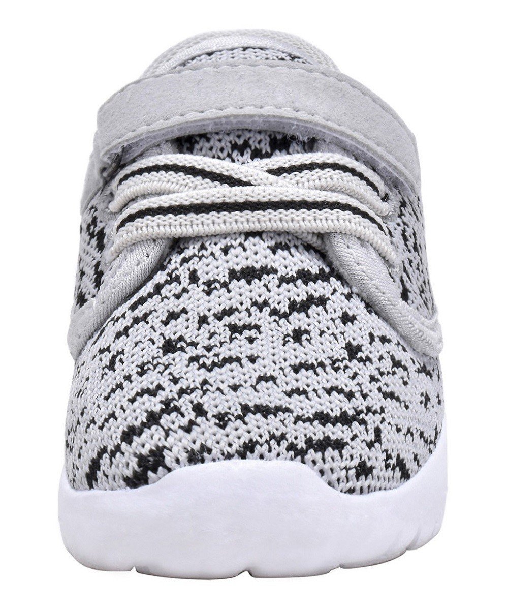 Toddler\'s Lightweight Sneakers Boys and Girls Cute Casual Running Shoes Multiple Colors (9 M US Toddler, Grey)
