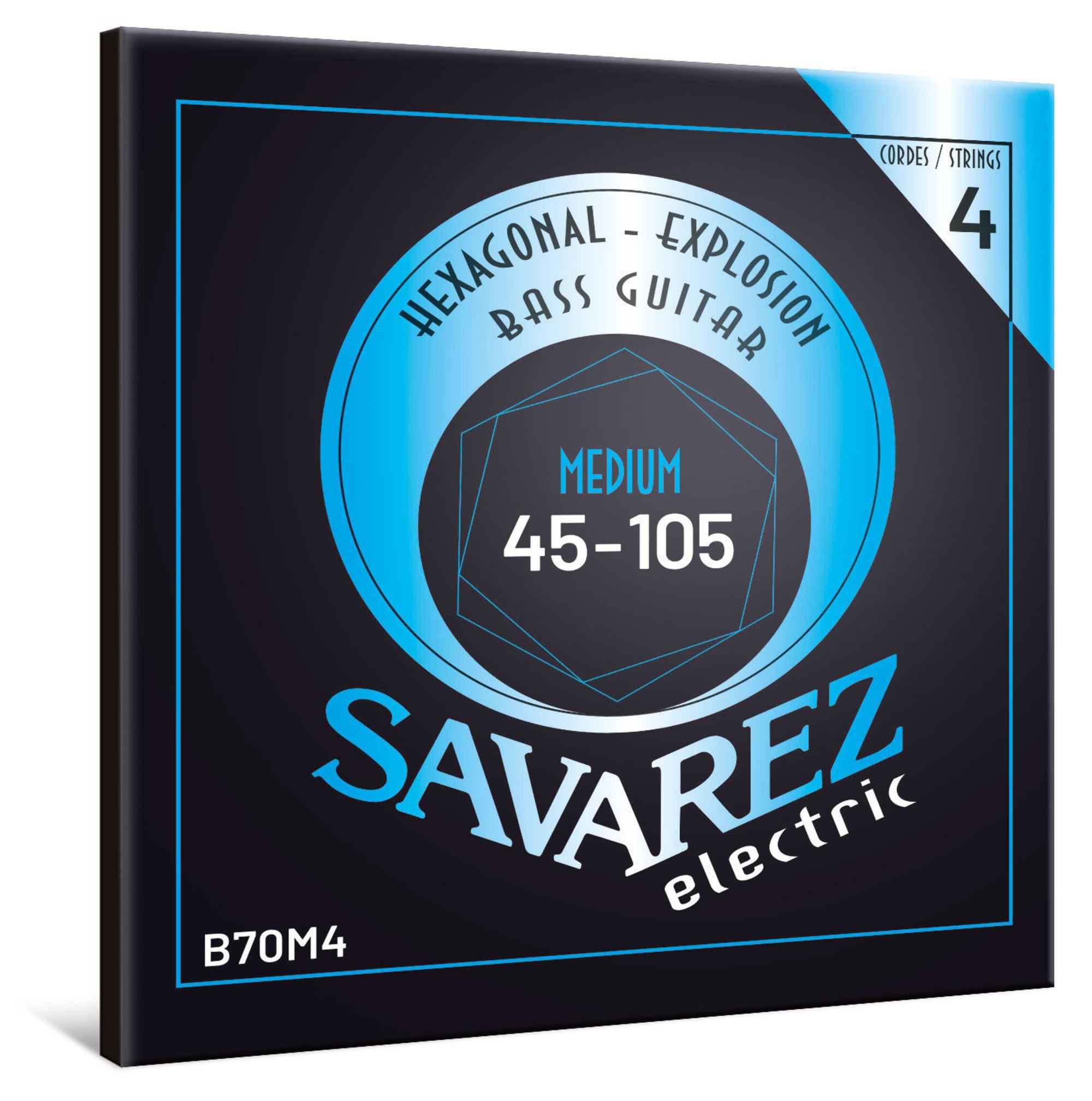 Strings for Electric Bass Hexagonal Explosion Set 4-string Medium .045-.105