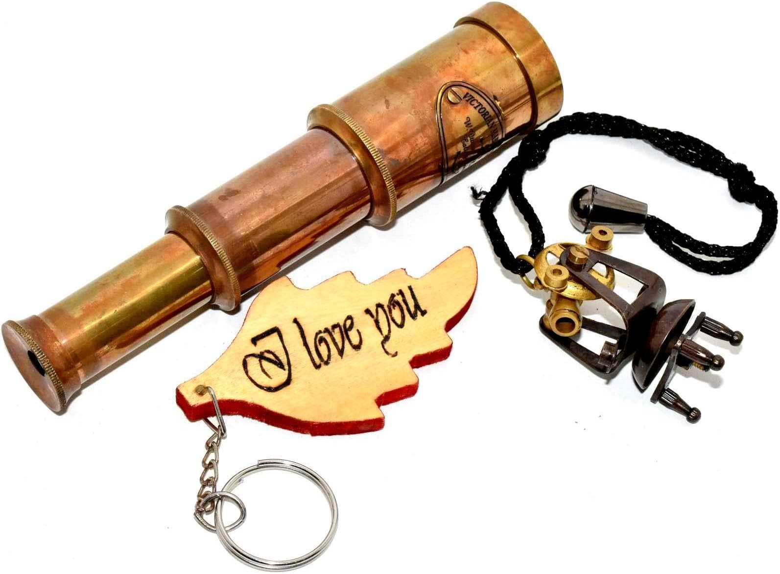 Eve Store Nauticals Nautical Brass Spyglass Telescope 6 inch Handmade Collectibles