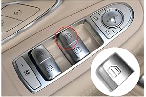 Moonlinks Window Switch Button Covers for Mercedes Benz C E GLC Class, Front Right Window Switch Repair Button Caps（1 Pcs,Fits Mercedes Benz W205 C Class 2015-2021 W253 GLC Class 2016-2022）