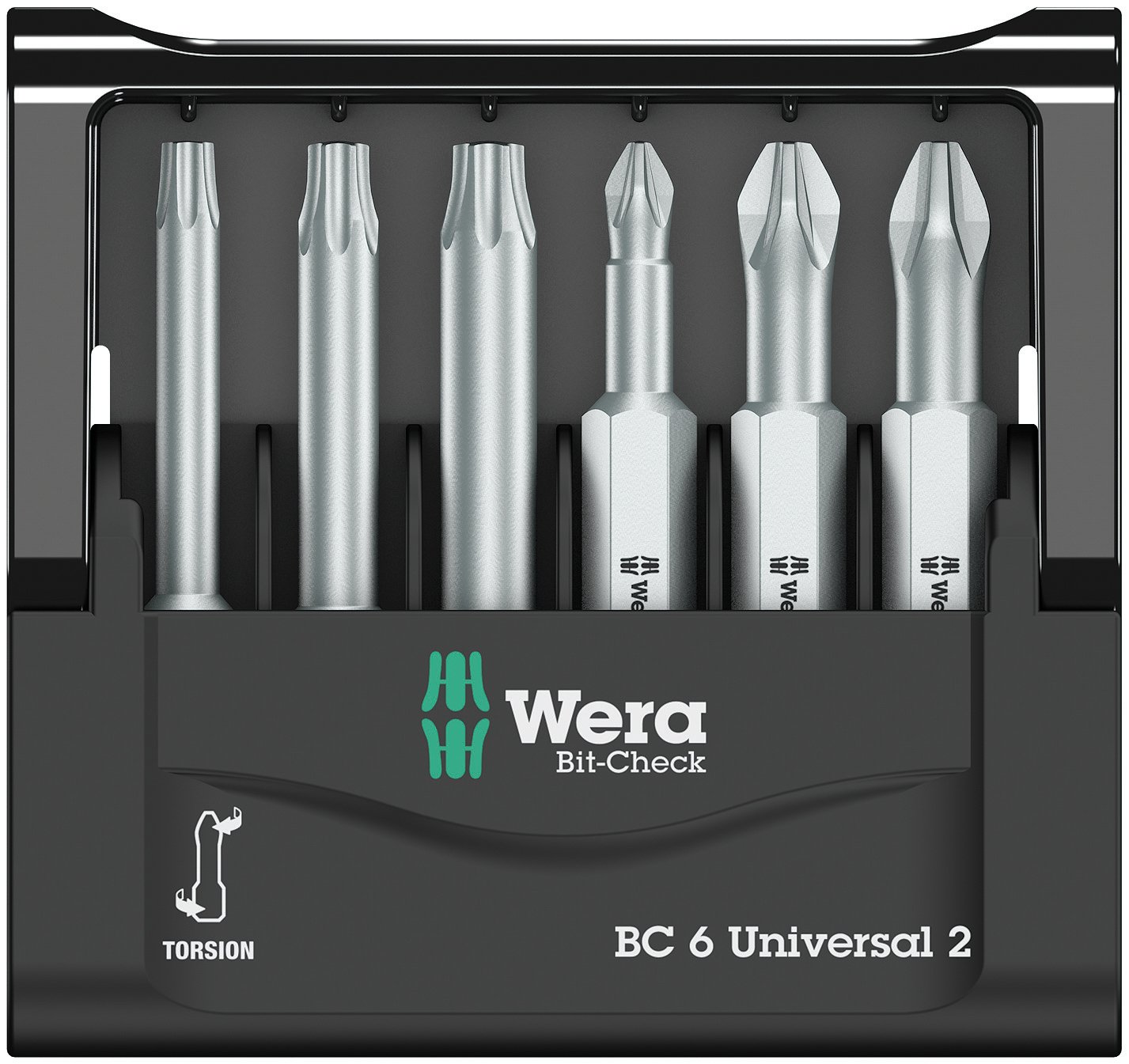 Wera Bit-Sortiment, Bit-Check 6 Universal 2 SB, 6-teilig, 05073638001