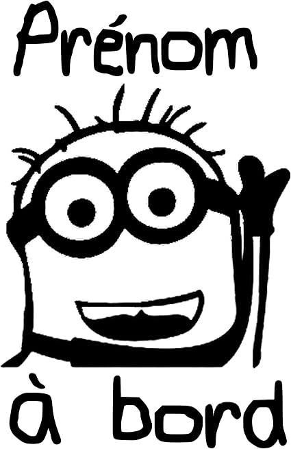 Sticker Personnalisable Bebe A Bord Prenom Kevin Minion Prenom Couleur Au Choix Amazon Fr Bebes Puericulture