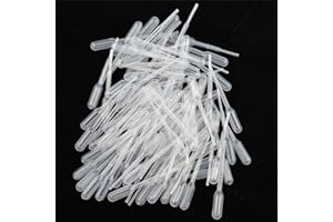 XunLiu 100PCS Plastic Transfer Pipettes Eye Dropper Essential Oils Mixing Water Color Paint Tools (0.2ml)