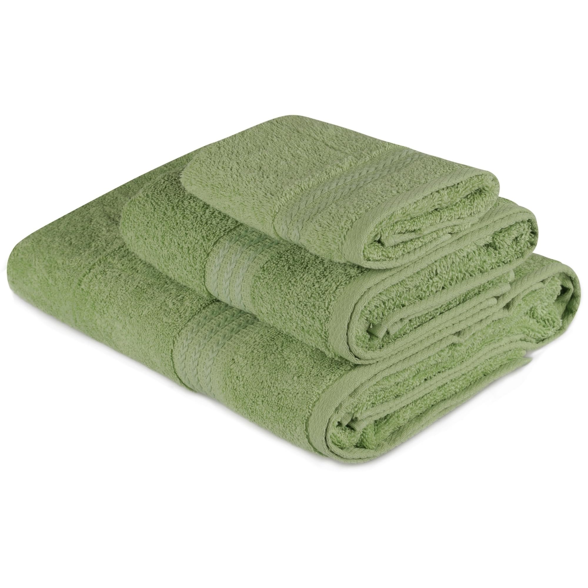 WELL HOME MOBILIARIO & DECORACIÓN Towel Set (3 Pieces) Green