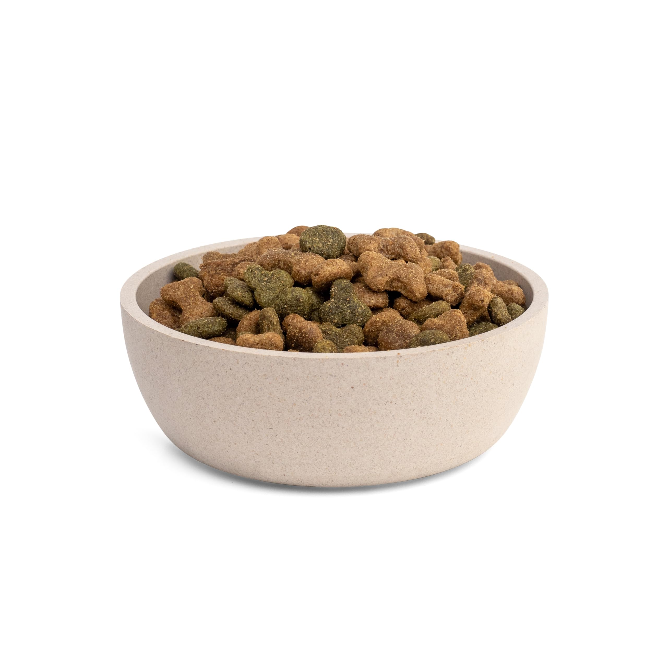 Fuzzl Premium Bamboo Dog Bowl in Stone 17cm - Eco-Friendly, Antibacterial, Durable, Non-Toxic Dog Bowls - Versatile Dog Water Bowl for Hydration, Feeding