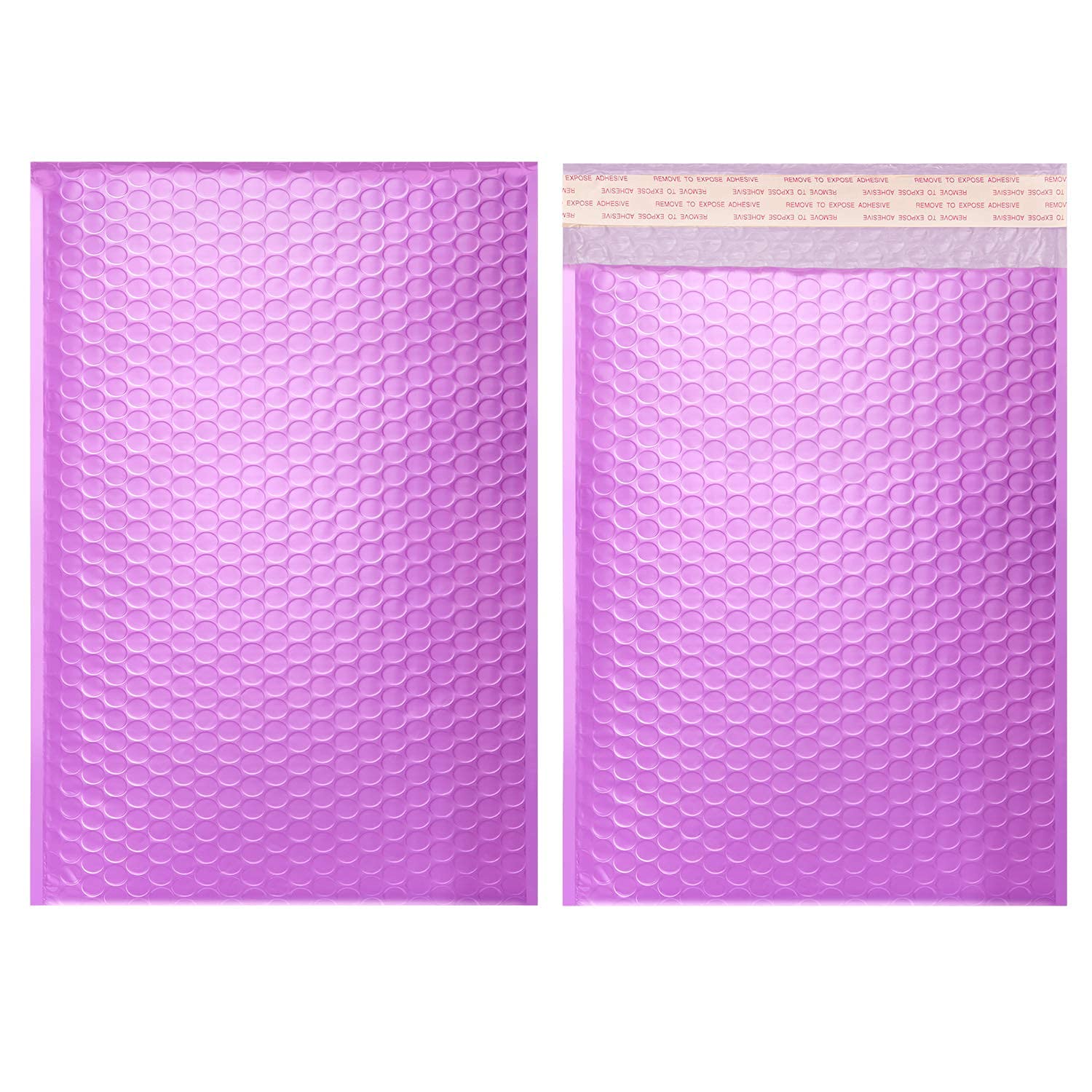 Yomuse 50pcs Padded Envelopes, 180mm x 260mm (7.1x10.2 Inch) Poly Bubble Mailers Self Seal, Waterproof Postal Bags for Mailing/Packaging (Purple)