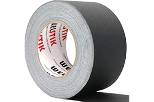 WELSTIK Gaffers Tape 3 Inch Black 3" X 60 Yards Heavy Duty Gaffer Tape 3 Inch for Cables,Photography,Theater Stage Setup,Interior Design,Residue Free,Non Reflective,Easy to Tear