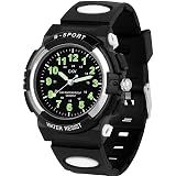 CKV Kids Watch for Boys Girls Ages 5-12, Waterproof Time Teacher Easy to Read Analog Sport Outdoor Children Watches with Soft Band for Kids