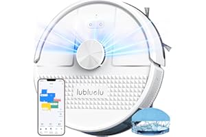 Lubluelu 3 in 1 Robot Vacuum and Mop Combo,4500Pa Robot Vacuum with Mapping,LiDAR Navigation,5 Maps,24 No-Go Zones, WiFi/App/Alexa,Self-Charging,Vacuum Robot for Pet Hair,Carpet,Hard Floor,SL68W