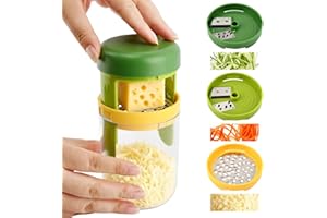 3-in-1 Vegetable Spiralizer Compact Spiral Slicer with 3 Blades - Create Veggie Noodles, Low Carb Pasta & Garnishes - Easy to