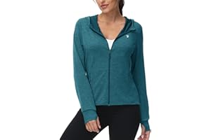 TBMPOY Womens UPF 50+ Sun Protection Hoodie Jackets Light Weight Long Sleeve Shirts Hiking Outdoor Full Zip Tops