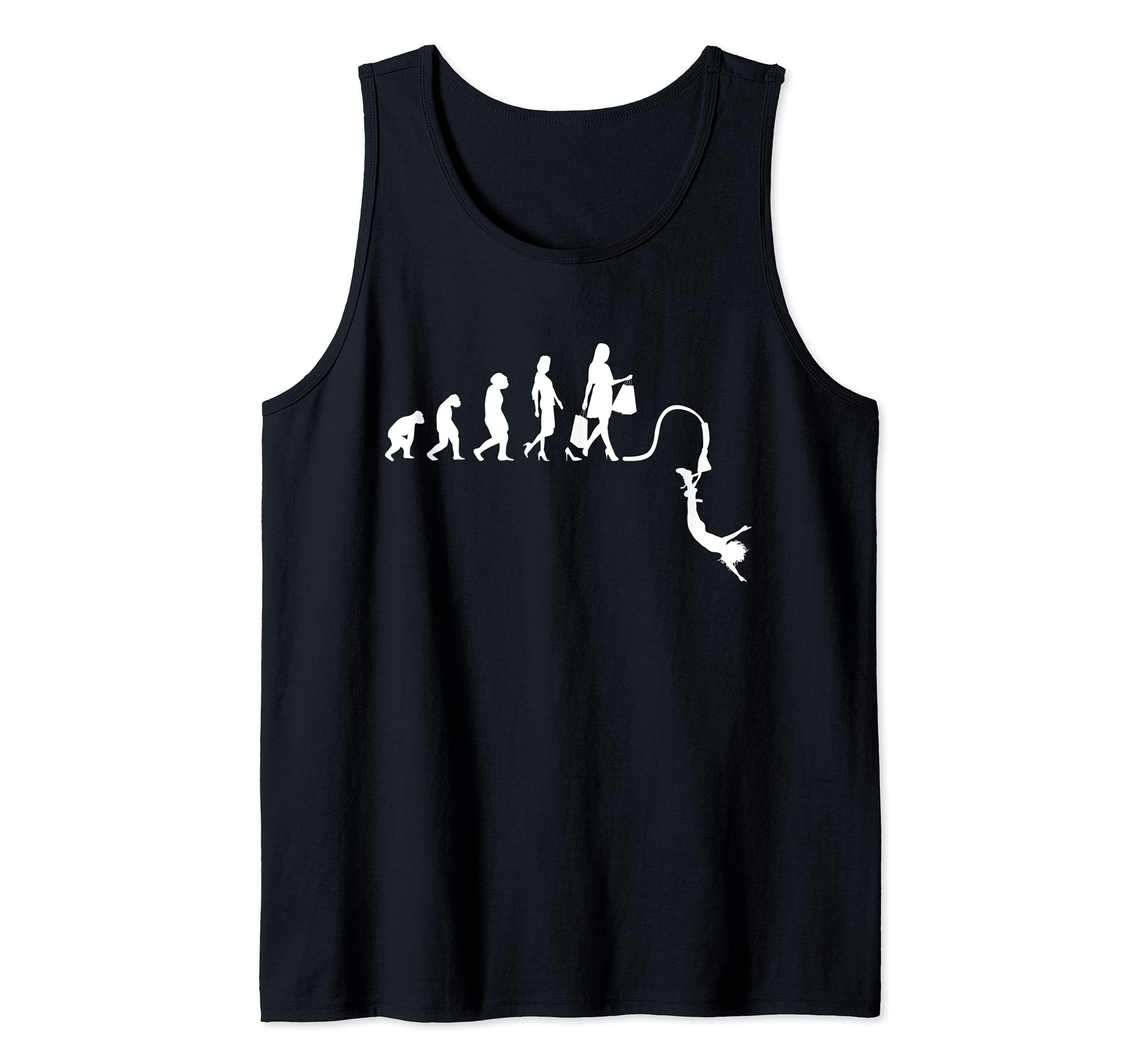 Bungee Jumping Evolution Women Extreme Sports Bungee Jumper Tank Top