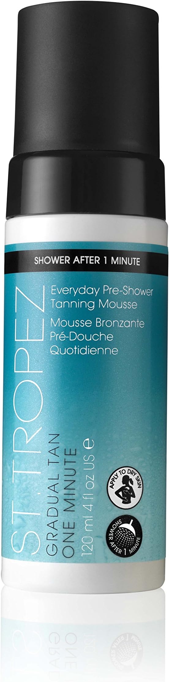 St.Tropez Gradual Tan Mousse 120ml, 1 Minute Pre-Shower Everyday Fake Tan, PETA
