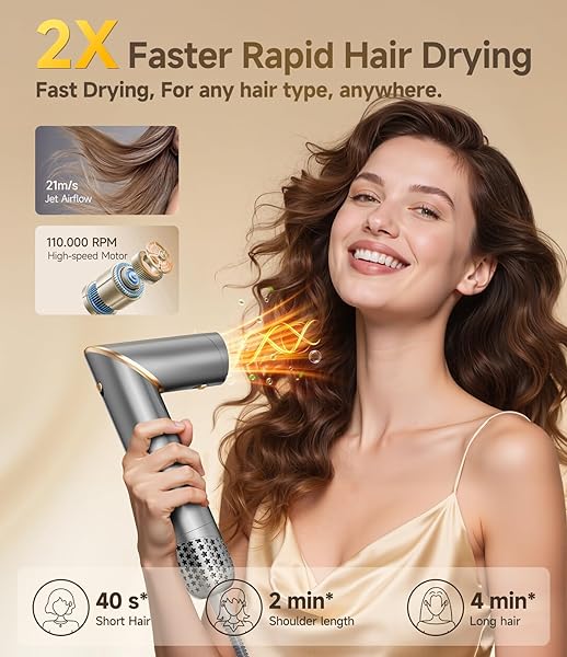 8 IN 1 HAIR STYLER & AIR DRYER WRAP CURLER, HIGH-SPEED NEGATIVE IONIC FOLDABLE HAIR TOOLS FAST DRYING, MULTI PROFESSIONAL HOT AIR STYLER FOR CURLING VOLUMIZING STRAIGHTENING STYLING (GRAY)