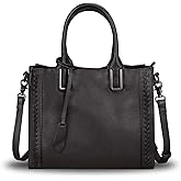 Genuine Leather Satchel Handbag for Women Vintage Handmade Shoulder Bag Cowhide Tote Purse