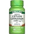 Nature's Truth Ceylon Cinnamon Capsules | 2500mg | plus Chromium and Biotin | 60 Count | Vegan, Non-GMO & Gluten Free Supplement
