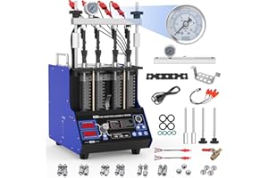BELEY V209 Injector Cleaner Tester Machine Heated Ultrasonic Fuel Injection Systems Cleanning 4-Cylinder 110V for GDI/PIEZO/EFI/FSI Gasoline Diesel,Motorcycle