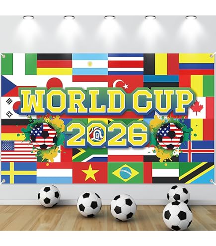 Amazon.com : World Football Tournament Cup Celebration Backdrop