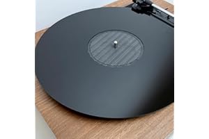 TEZUYOK Black Acrylic Turntable Mat, Turntable Mat Anti-Static for LP Vinyl Record,Premium Turntable Slipmat to Reduce Noise and Improve Sound Quality