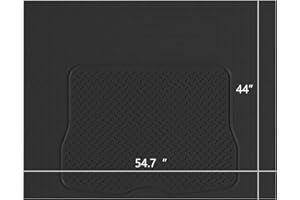 West Coast Auto Heavy Duty Rubber Trunk Cargo Liner Floor Mat, All Weather Trunk Protection, Trimable Rubber Protection to Fit for Car, SUV, Van, Trucks (Large, Black)