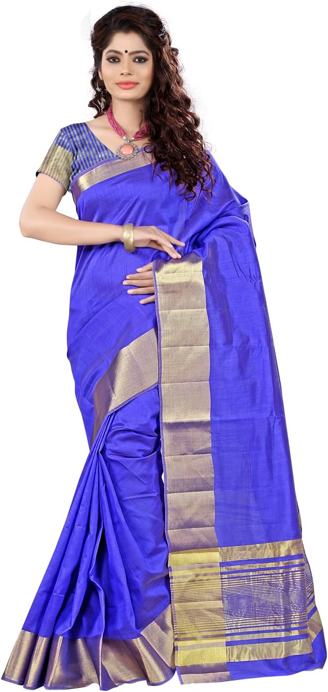 e-VASTRAM Art Silk with Blouse Piece Saree