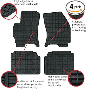 Amazon Com Eurotech Rubber Car Mats For W X5 F15 2013 Current