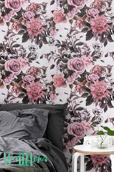 Toni Rosa Peonia E Rosa Carta Da Parati Adesivo Parati