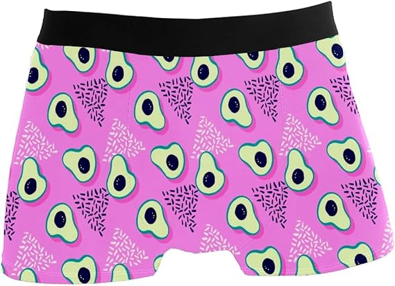 Amazon メンズ下着 メンズボクサーパンツ アボカド かわいい ボクサーブリーフ インナーパンツ 男性下着 吸汗速乾 通気良い 弾力性 前閉じ インナー 贈り物 S ボクサー 通販