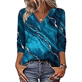 Zeagoo Women Long Sleeve Tops Dressy Casual V Neck Tshirts Basics Tee 2025 Fall Trendy Clothes S-2XL