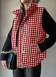 EVALESS Womens Fashion Cropped Puffer Vest Fall