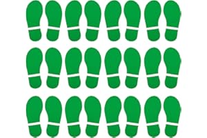 MIXTEACH 30 Pairs Kids Shoes Decals Footprint Stickers Decals Floor Wall Stairs for Christmas Decor Class, Dance Studio, Floor Stickers Party Decoration Celebrate St. Patrick's Day (30pairs)