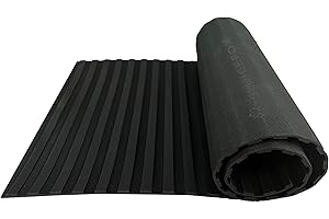 SLUICE FOX Sluice Box Rubber V Matting; Gold Sluice mat for fine Gold Recovery Set; Gold Prospecting Supplies; precut trimmable Size Selection, Black/Green Color, Mini Rib/Micro Rib Pattern