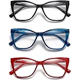 Viseng Fashionable Elegant Oversized Cat Eye Computer Reading Glasses for Women - Stylish and Durable Eyewear +0.0