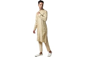 Filori Studio - Men's Authentic Jacquard Woven Design Long Kurta (Kurta Only)