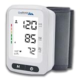 Oakridge Products Wrist Blood Pressure Monitor, Large LCD Backlit Display, Adjustable Cuff, Voice Broadcast, 240 Readings for 2 Users, Automatic BP Machine with Carrying Case, Batteries Included