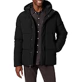 Amazon Essentials Men's Mid-Length Winter Jacket Hooded Puffer Coat (Available in Big &amp; Tall)
