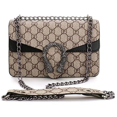 Black leather designer bag