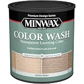 Minwax Color Wash Transparent Layering Color, White Wash Pickling Stain, 1 Quart