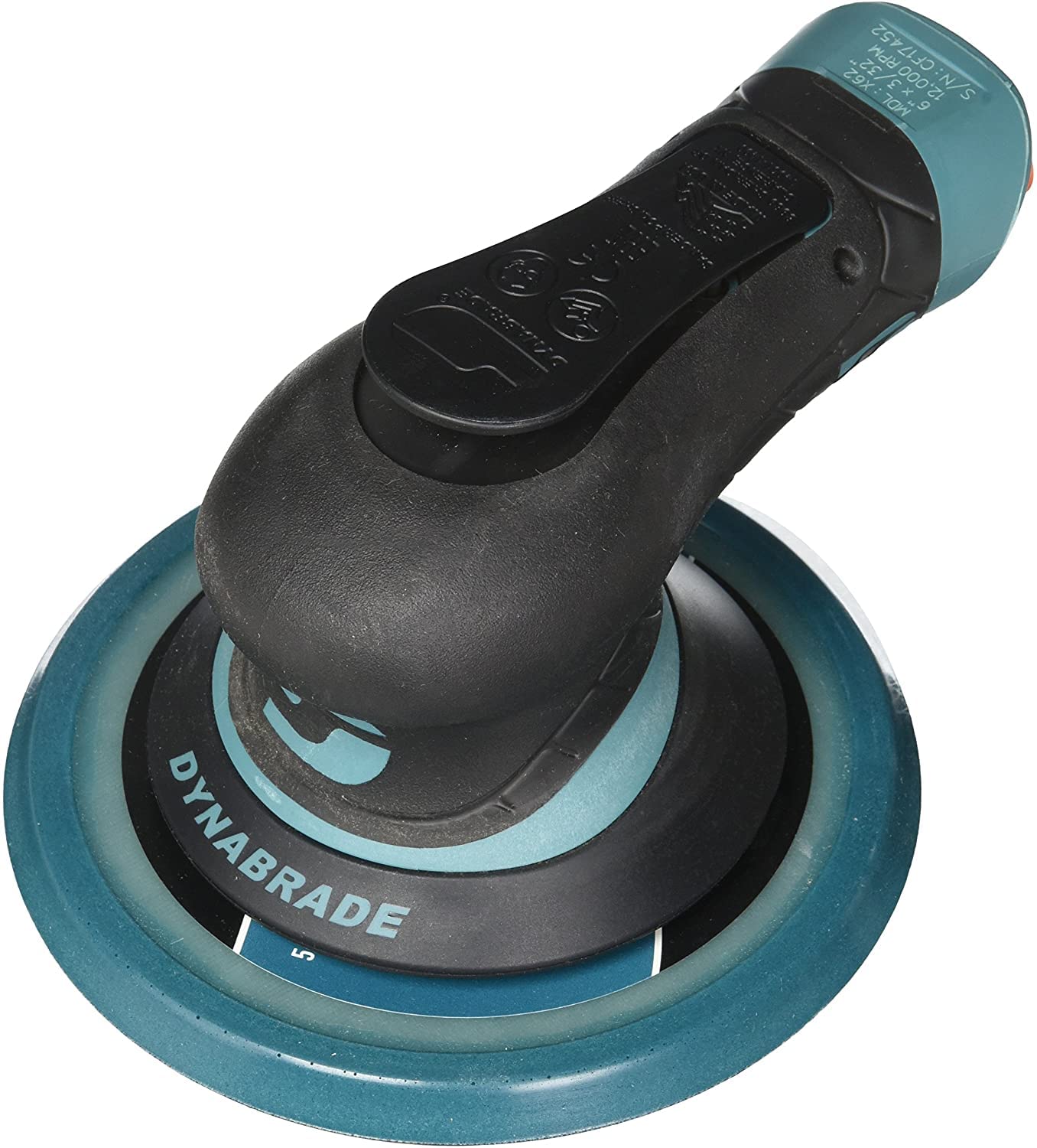 Lijadora orbital aleatoria Dynabrade (X62) Dynorbital Extreme de 6 (152 mm) de diámetro, sin aspiradora, cara de almohadilla de vinilo | Órbita proporcional de 3/32 (2,5 mm) de diámetro | Motor neumático de 12000 RPM.