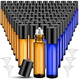 Sumind 150 Pcs Essential Oil Roller Bottles 10 ml
