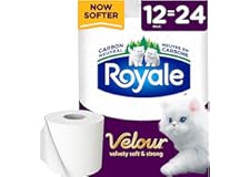Royale Velour Toilet Paper, 12 Equal 24 Rolls, 142 Bathroom Tissues per roll
