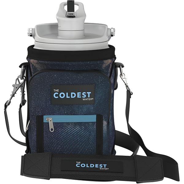 NOENNULL Insulated Water Bottle Carrier - Neoprene Sleeve With Adjustable Strap For 1 Liter Bottles