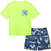 OSHKOSH B'GOSH Toddlers and Baby Boys' Swimsuit Trunk and Rashguard Set