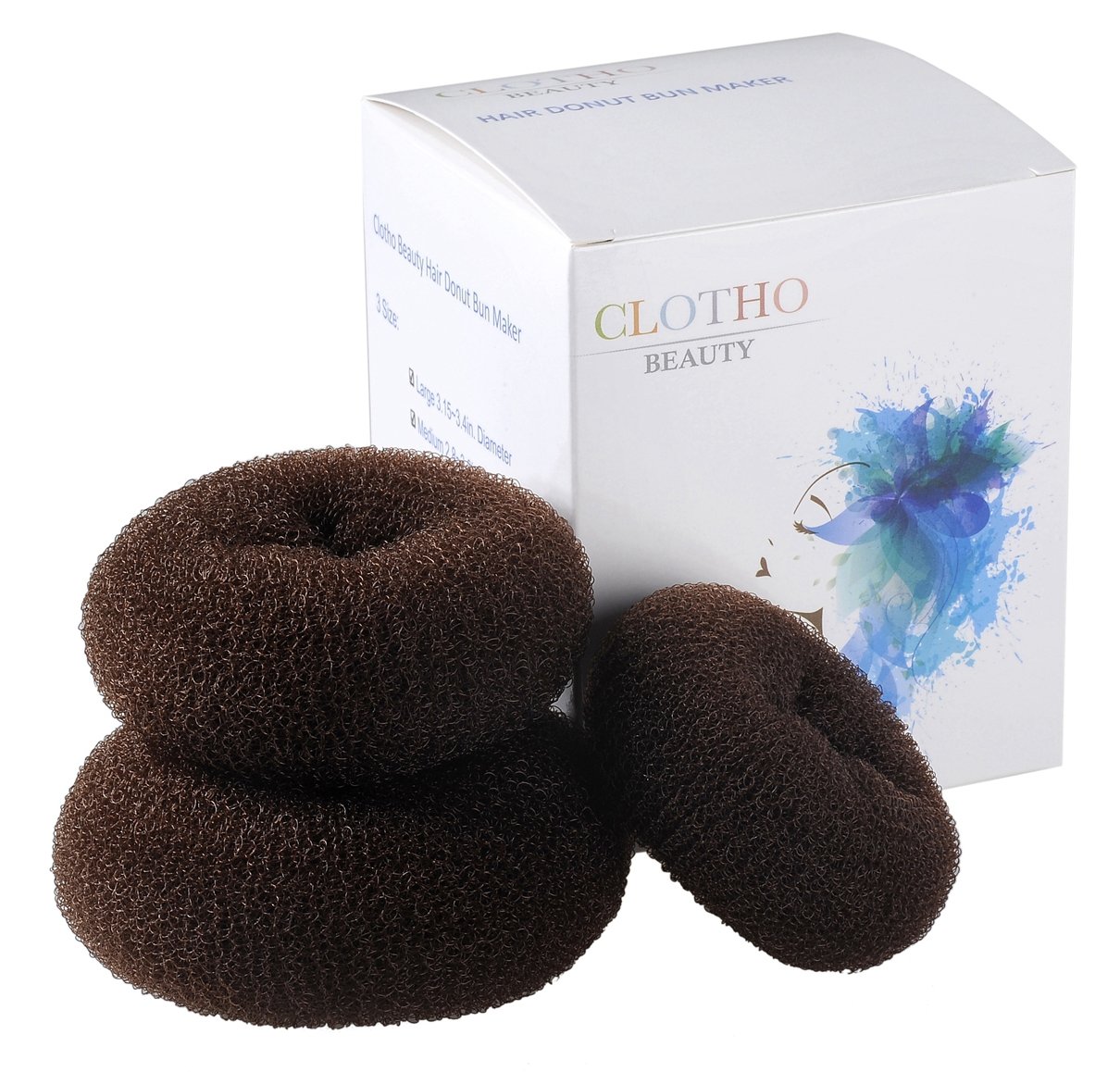 ClothoBeauty 3 Pieces Hair Bun Donut Maker, Women Chignon