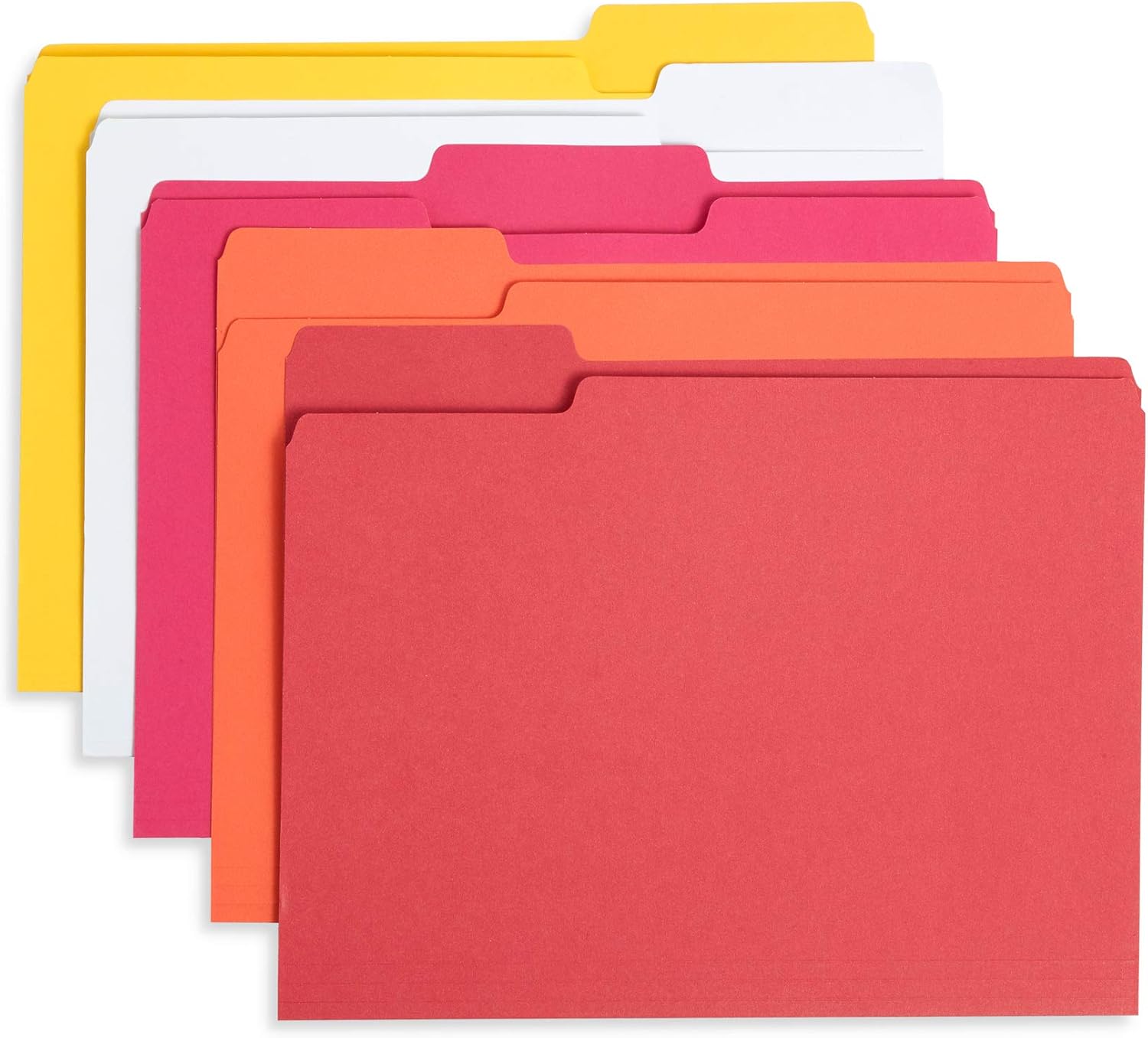 Blue Summit Supplies Warm Tones File Folders, 1/3 Cut Tab, Letter Size, Assorted Colors, Great for Organizing and Easy File Storage, 100 Per Box : Office Products
